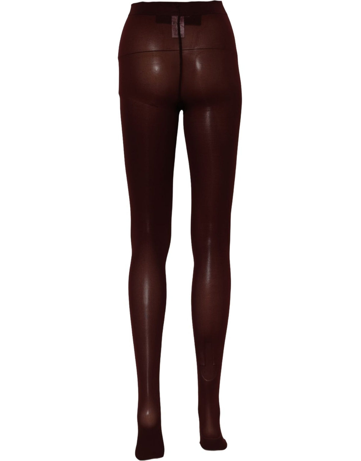 Dolce & Gabbana Maroon Nylon Tights Stocking Pantyhose Socks