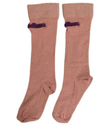Dolce & Gabbana Dusty Pink Embroidered Mid Calf Accessory Socks