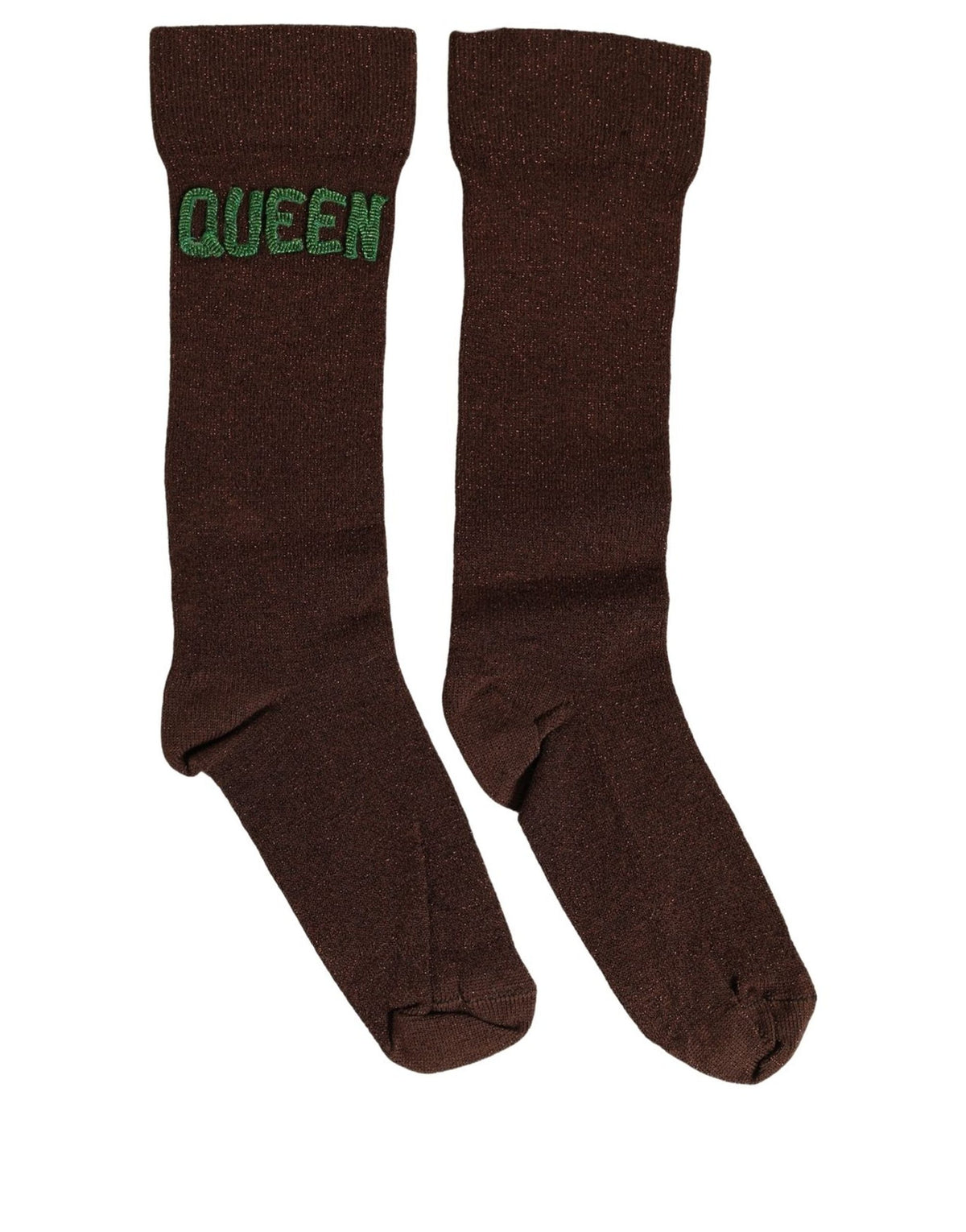 Dolce & Gabbana Brown Embroidered Mid Calf Socks for Women