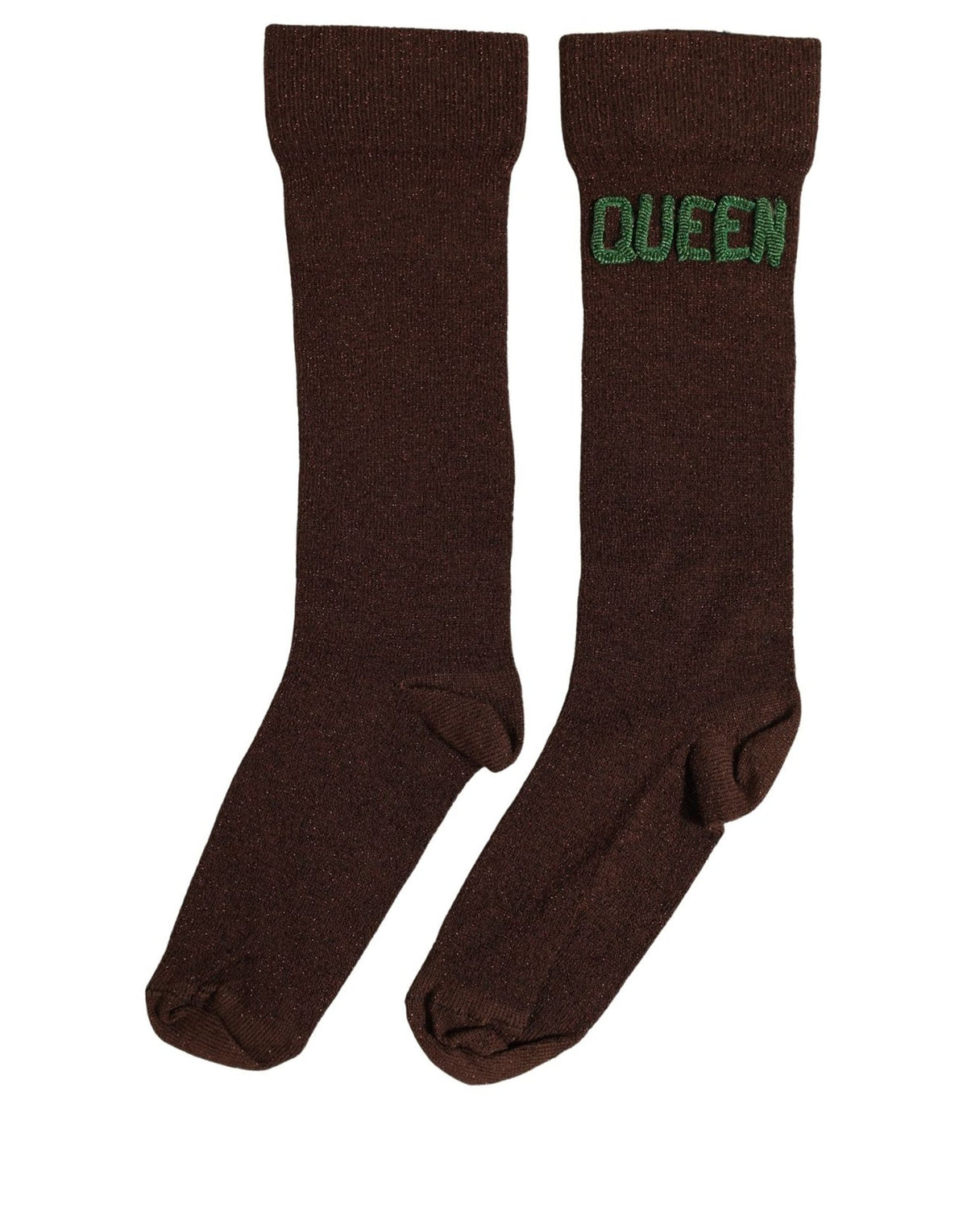 Dolce & Gabbana Brown Embroidered Mid Calf Socks for Women