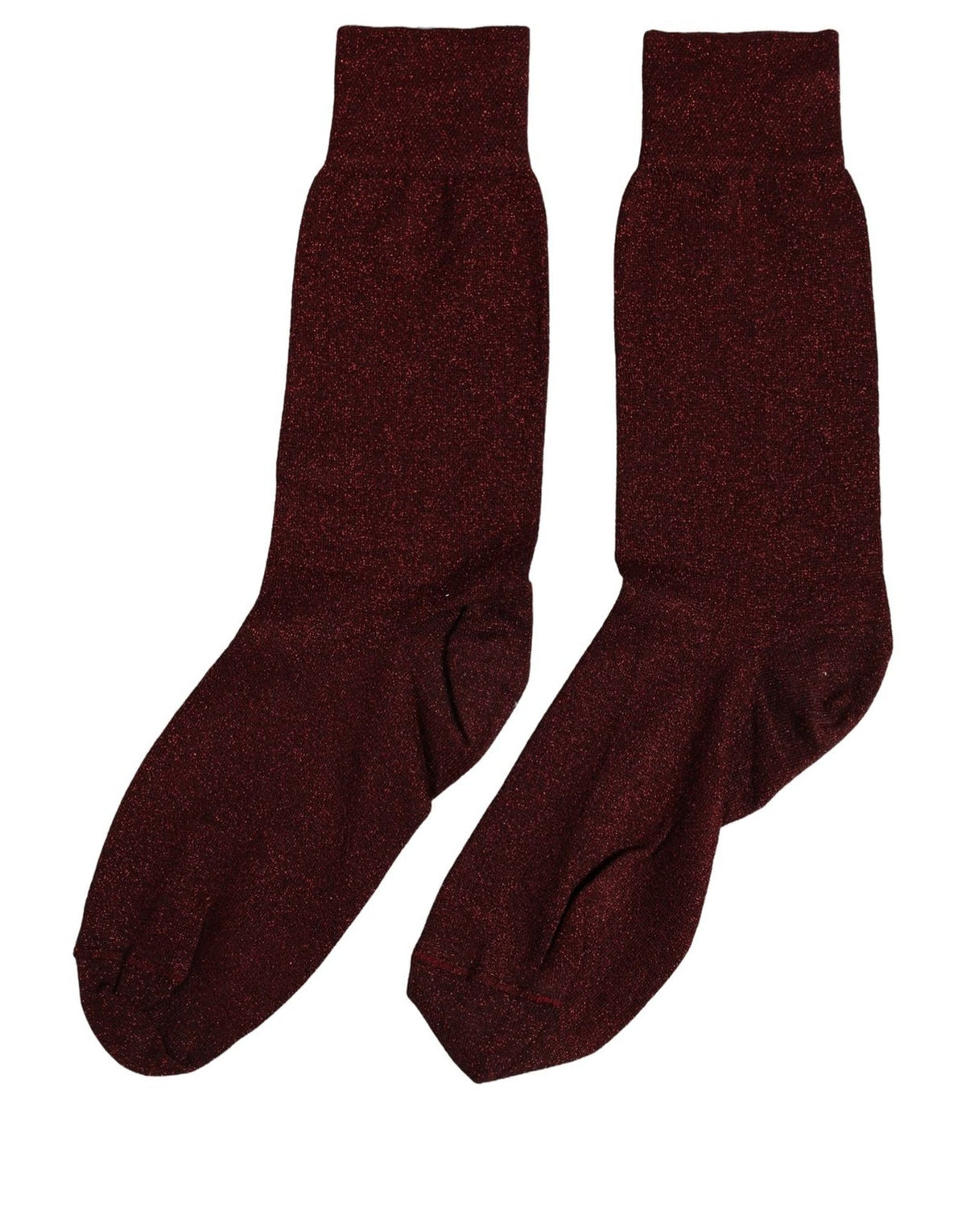 Dolce & Gabbana Burgundy Viscose Mid Calf Accessory Socks