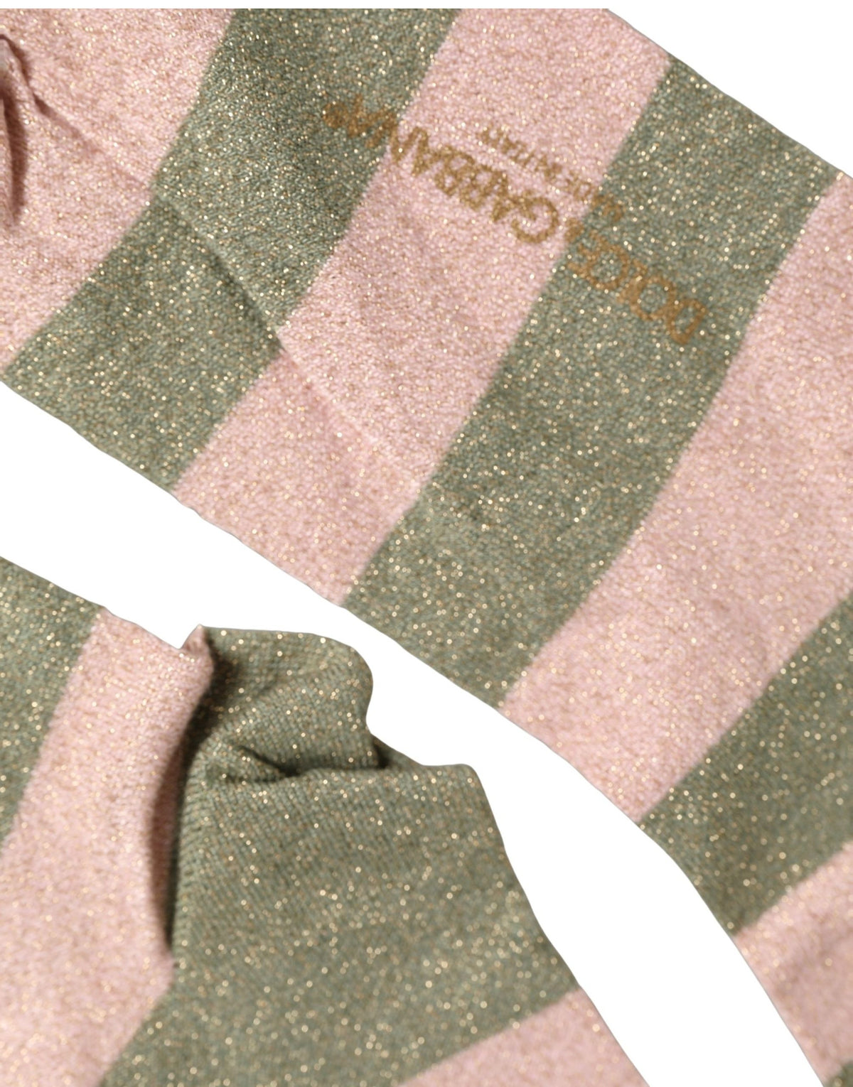 Dolce & Gabbana Gray Pink Stripes Mid Calf Socks
