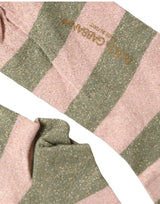Dolce & Gabbana Gray Pink Stripes Mid Calf Socks