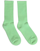 Dolce & Gabbana Green Cotton Ribbed Mid Calf Women Accessory Socks