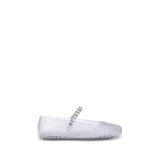 Jimmy Choo White Polyurethane Ballet Flats