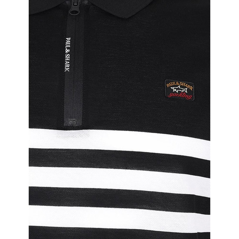 Paul & Shark Black Cotton Polo Shirt for Men