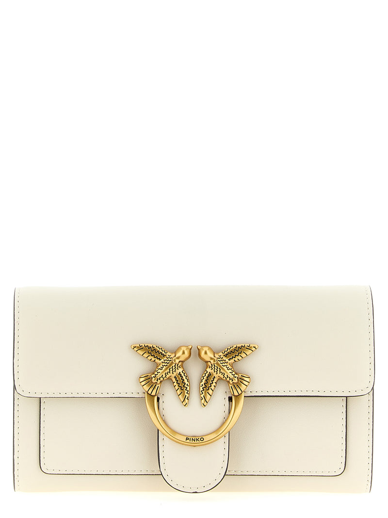 PINKO White Calfskin Cardholder - Love Simply Collection