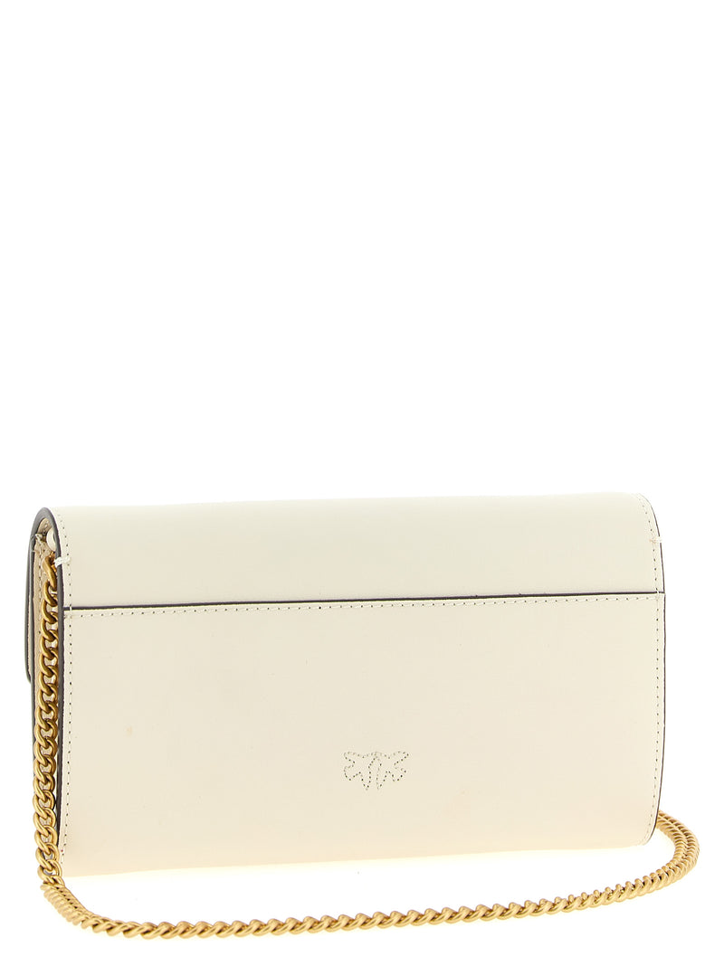PINKO White Calfskin Cardholder - Love Simply Collection