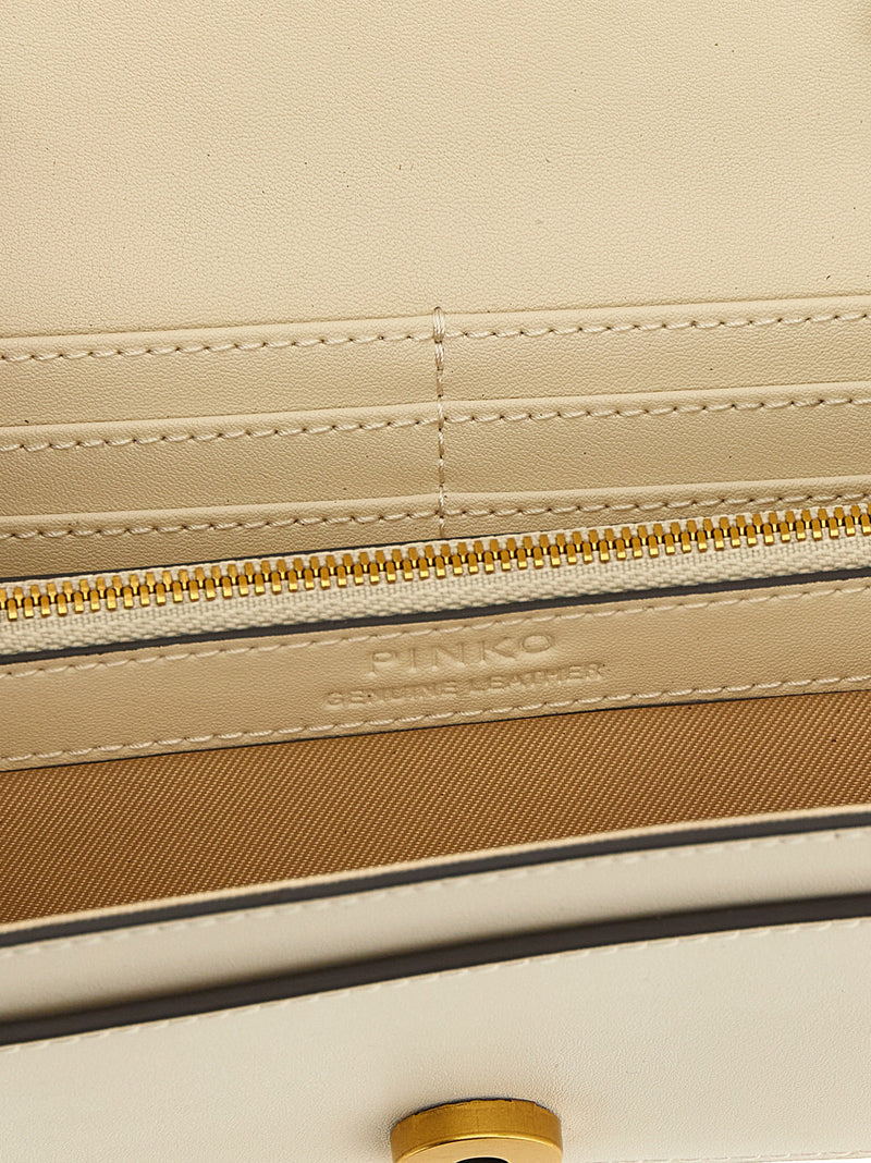 PINKO White Calfskin Cardholder - Love Simply Collection