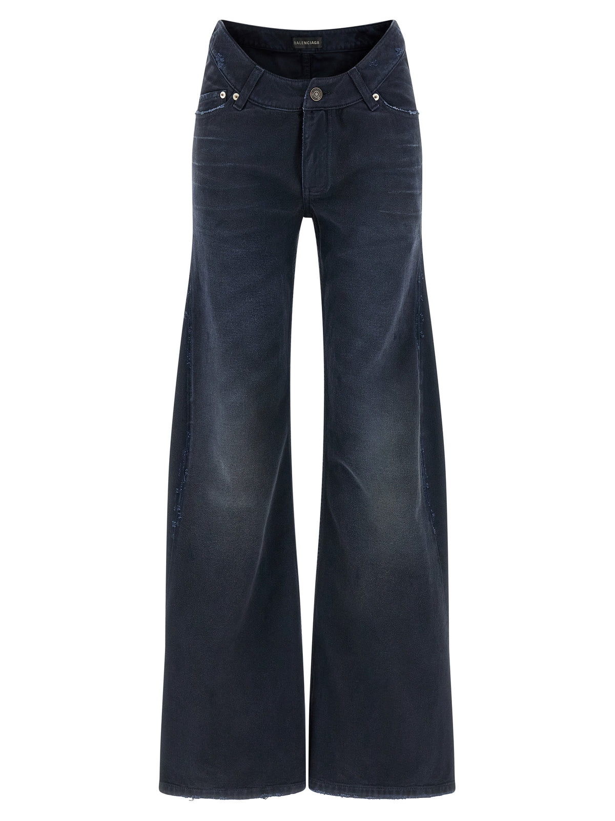 Balenciaga Blue Cotton Flared Jeans