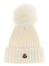 Moncler White MicroModal Beanie
