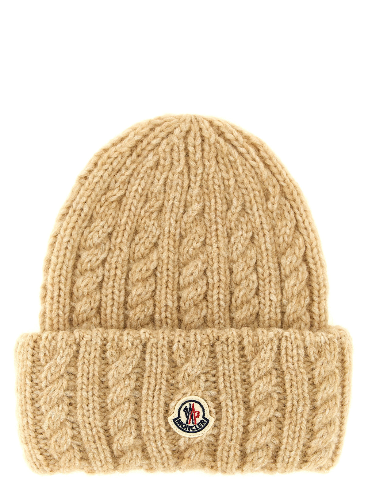 Moncler Beige Alpaca Leather Beanie