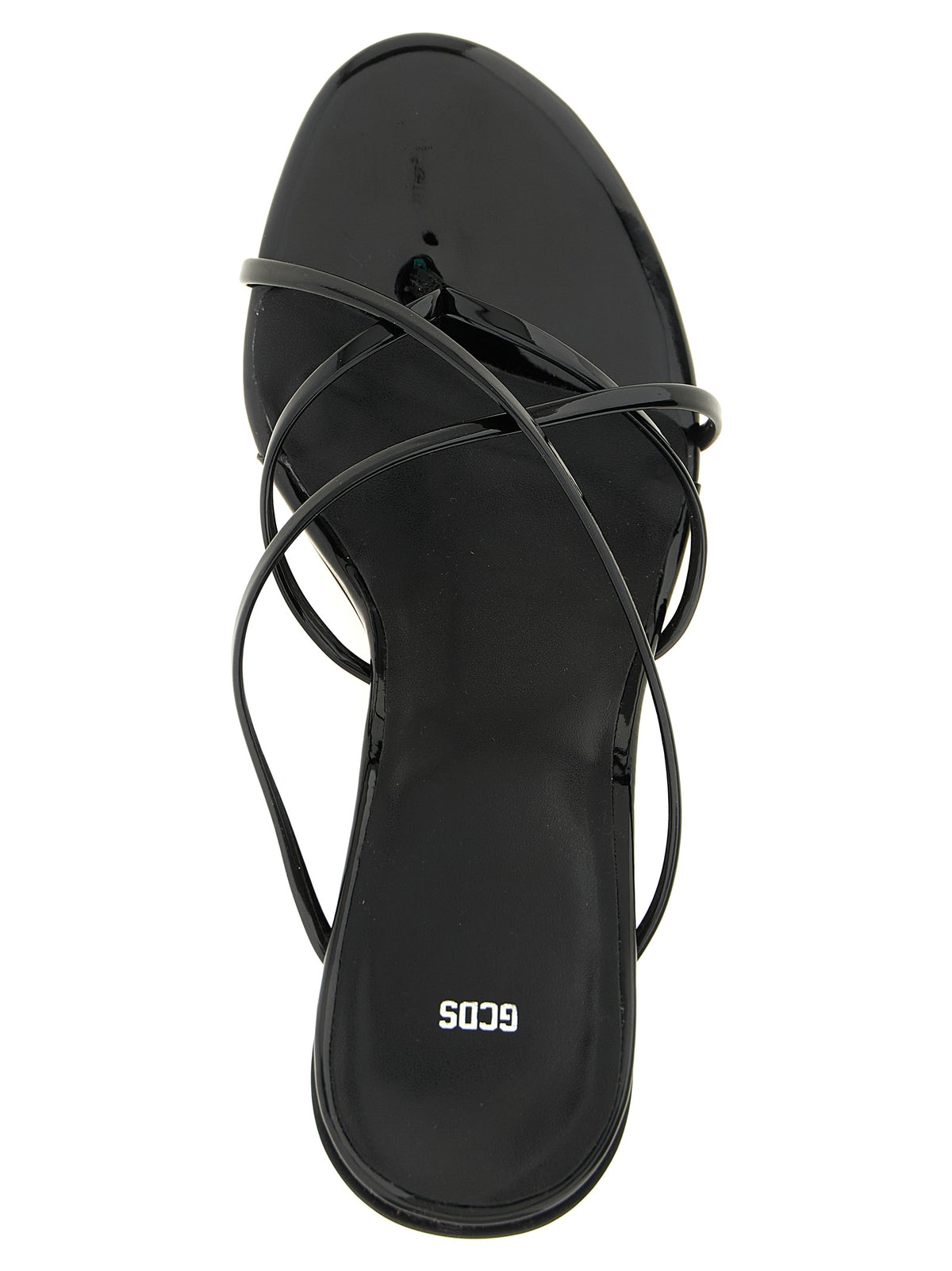 GCDS Black Polyethylene Stiletto Heel Sandals
