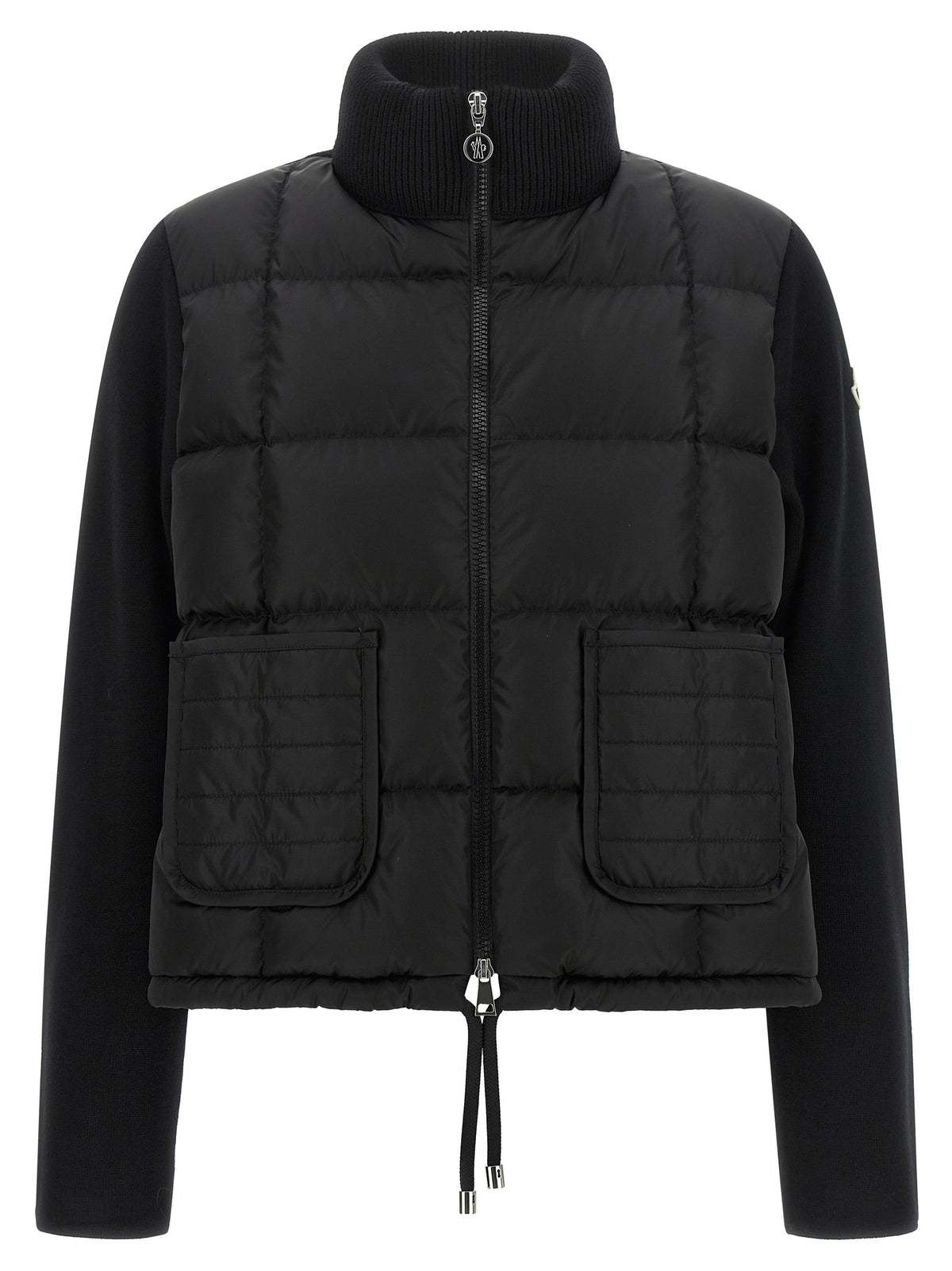 Moncler Black Virgin Wool Cardigan