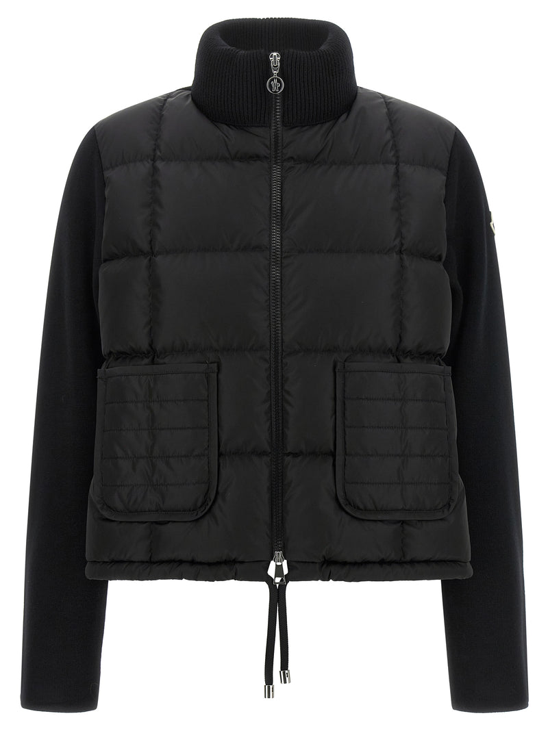 Moncler Black Virgin Wool Cardigan