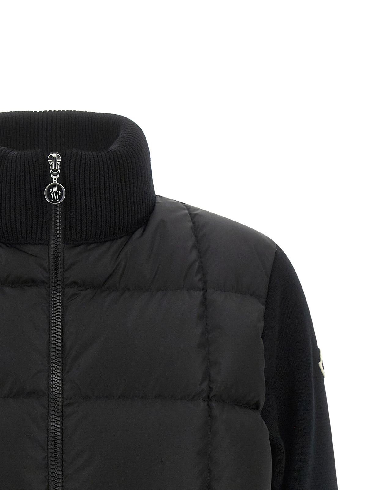 Moncler Black Virgin Wool Cardigan