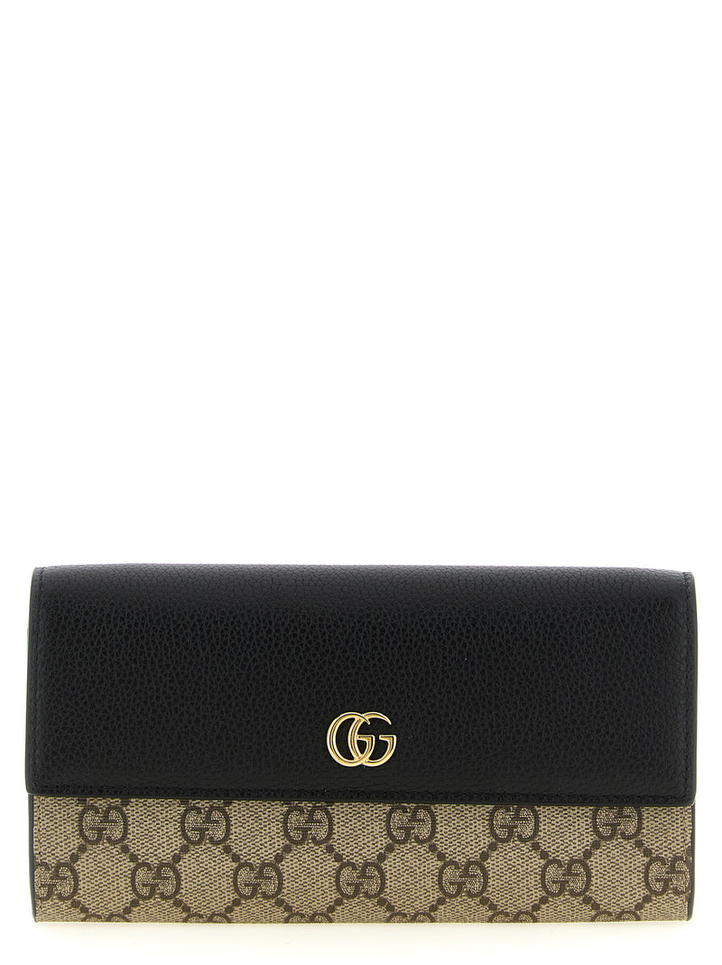 Gucci Multicolor Calfskin Cardholder - GG Marmont