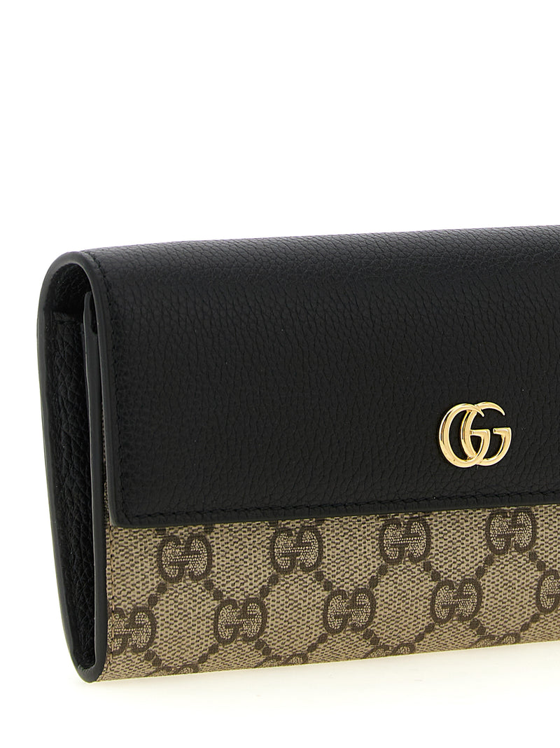 Gucci Multicolor Calfskin Cardholder - GG Marmont