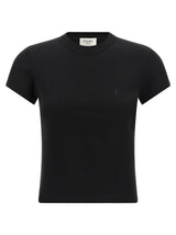 Saint Laurent Black Cotton T-Shirt