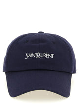 Saint Laurent Blue Cotton Cap (Baseball Hat)