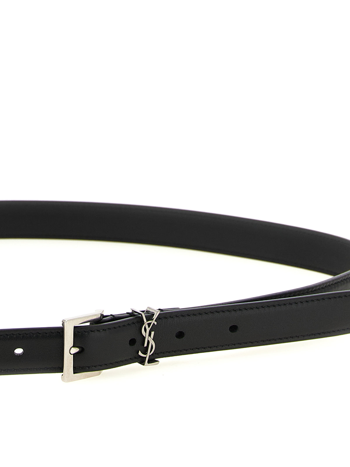 Saint Laurent Black Calfskin Regular Belt