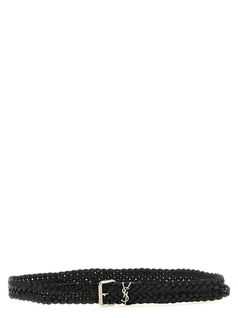 Saint Laurent Black Calfskin Regular Belt - Timeless Elegance