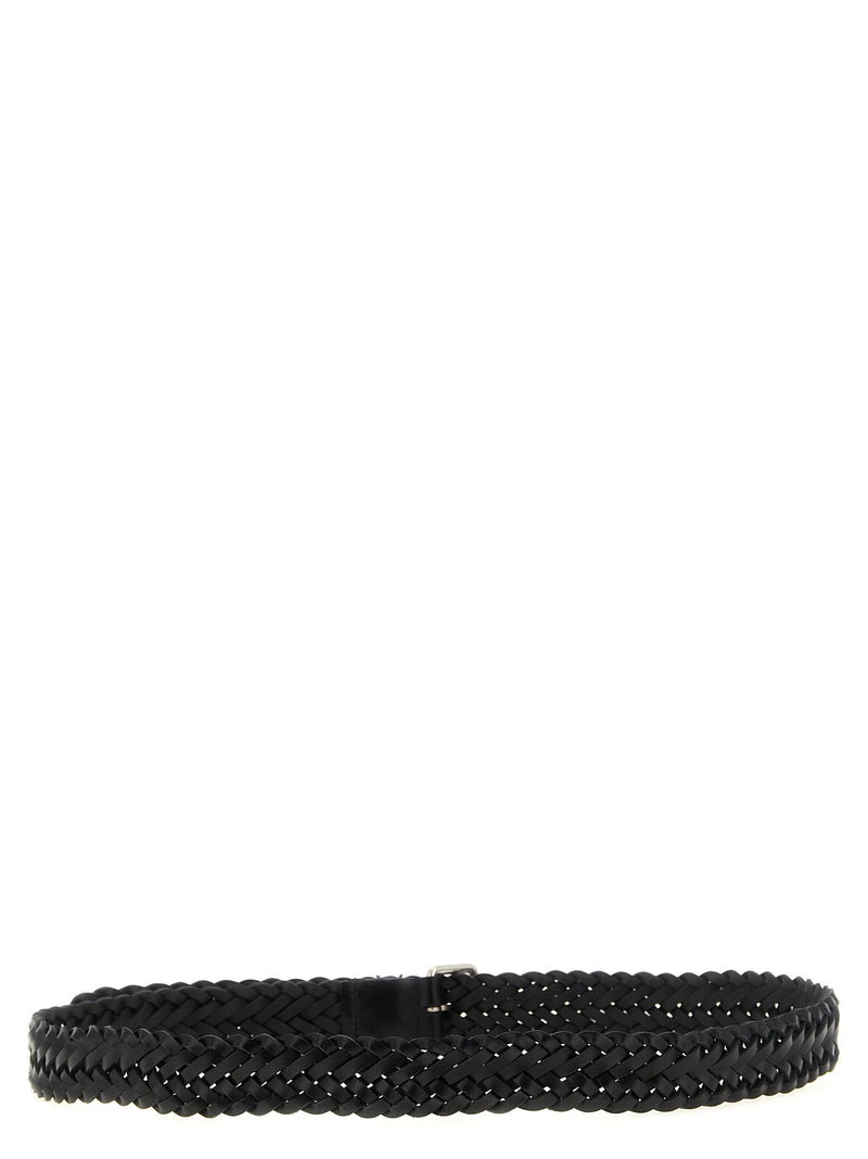 Saint Laurent Black Calfskin Regular Belt - Timeless Elegance