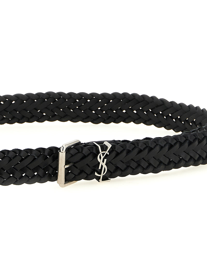 Saint Laurent Black Calfskin Regular Belt - Timeless Elegance