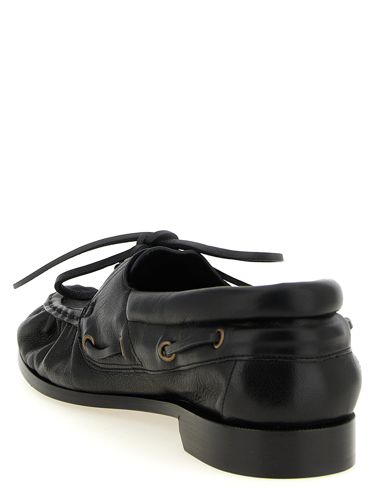 Saint Laurent Black Calfskin Slip-On Loafers