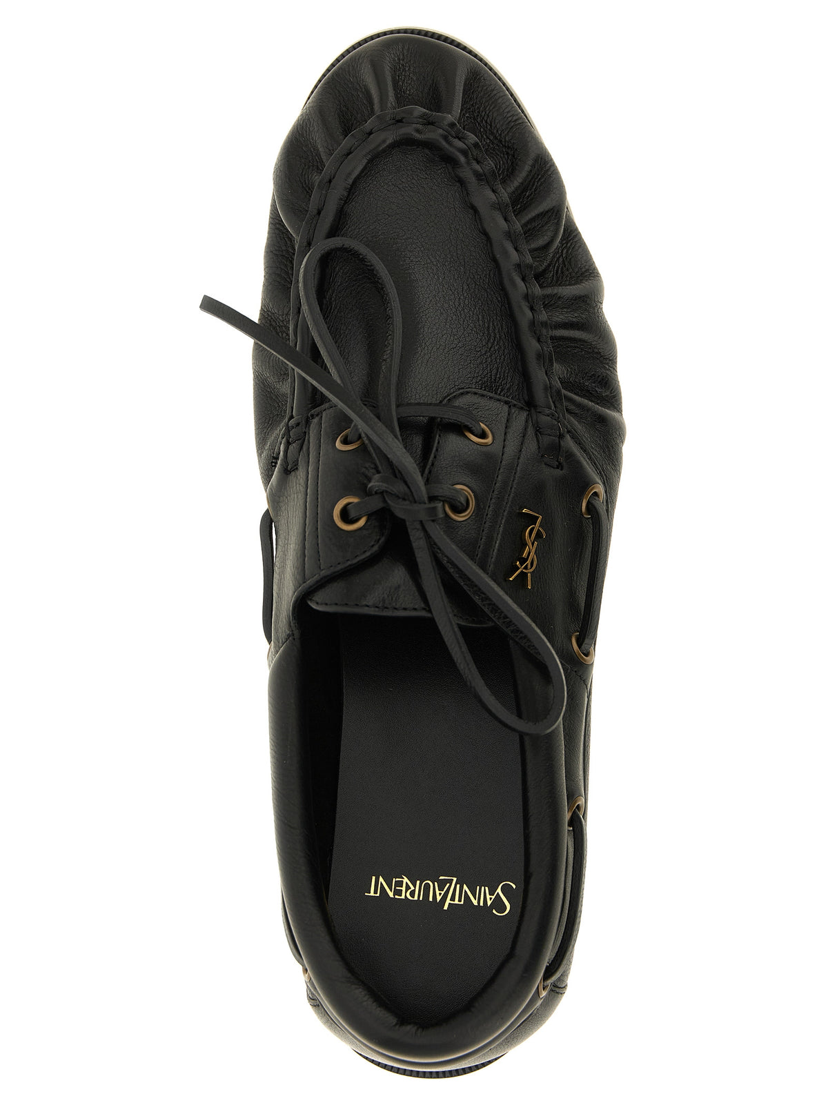 Saint Laurent Black Calfskin Slip-On Loafers