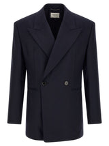 Saint Laurent Blue Wool Blazer