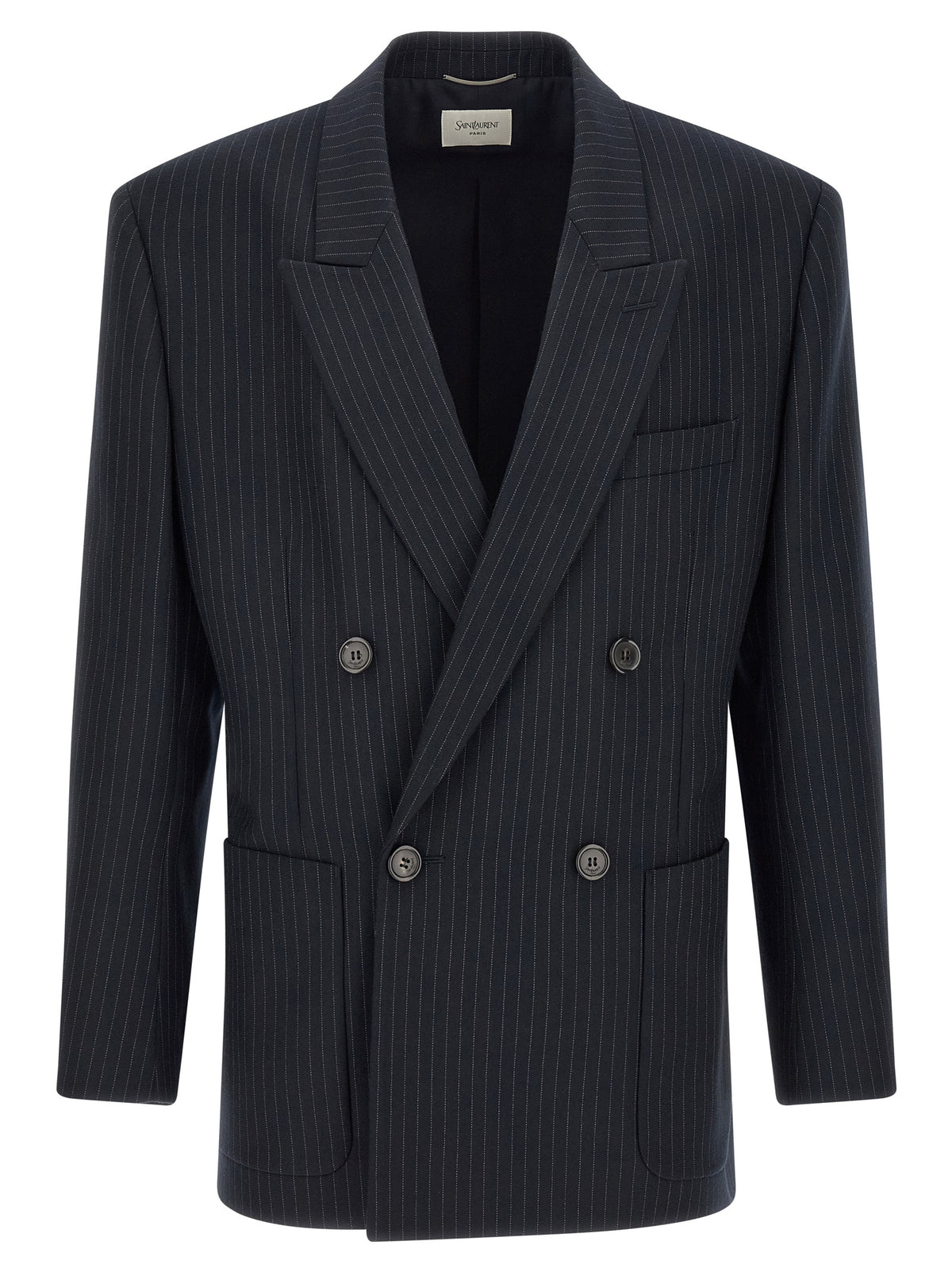 Saint Laurent Blue Wool Blazer
