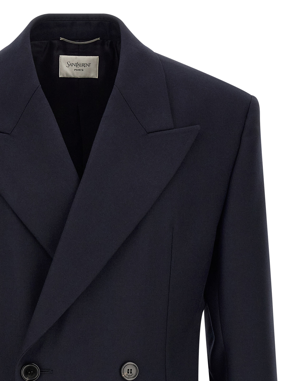 Saint Laurent Blue Wool Blazer