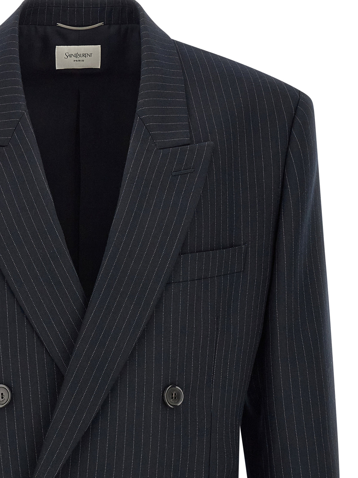 Saint Laurent Blue Wool Blazer