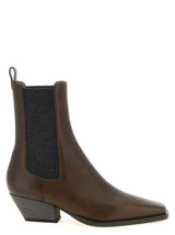 Brunello Cucinelli Brown Cowhide Chelsea Boots