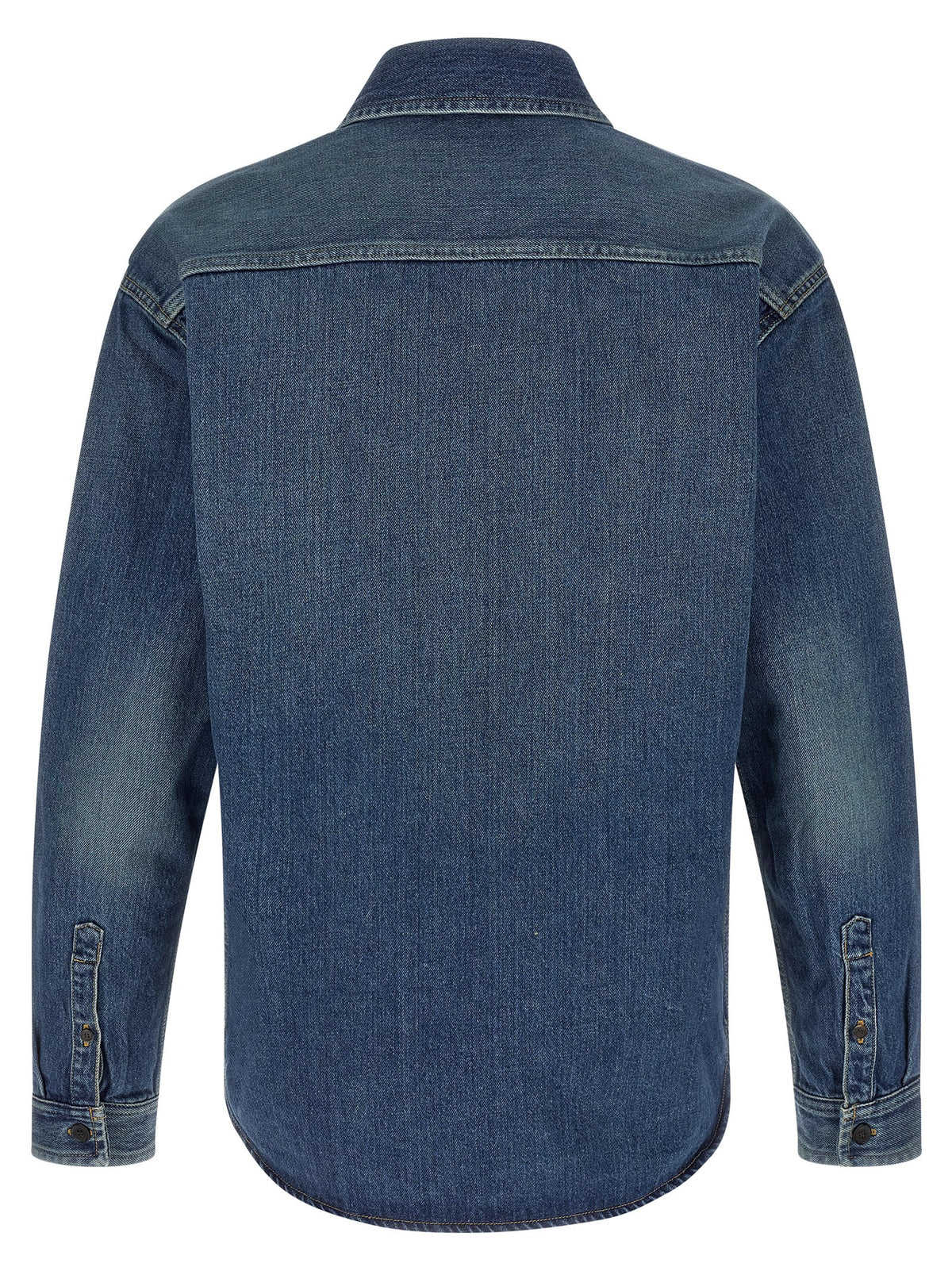 Saint Laurent Blue Cotton Blouse