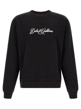 Dolce & Gabbana Black Cotton Sweatshirt