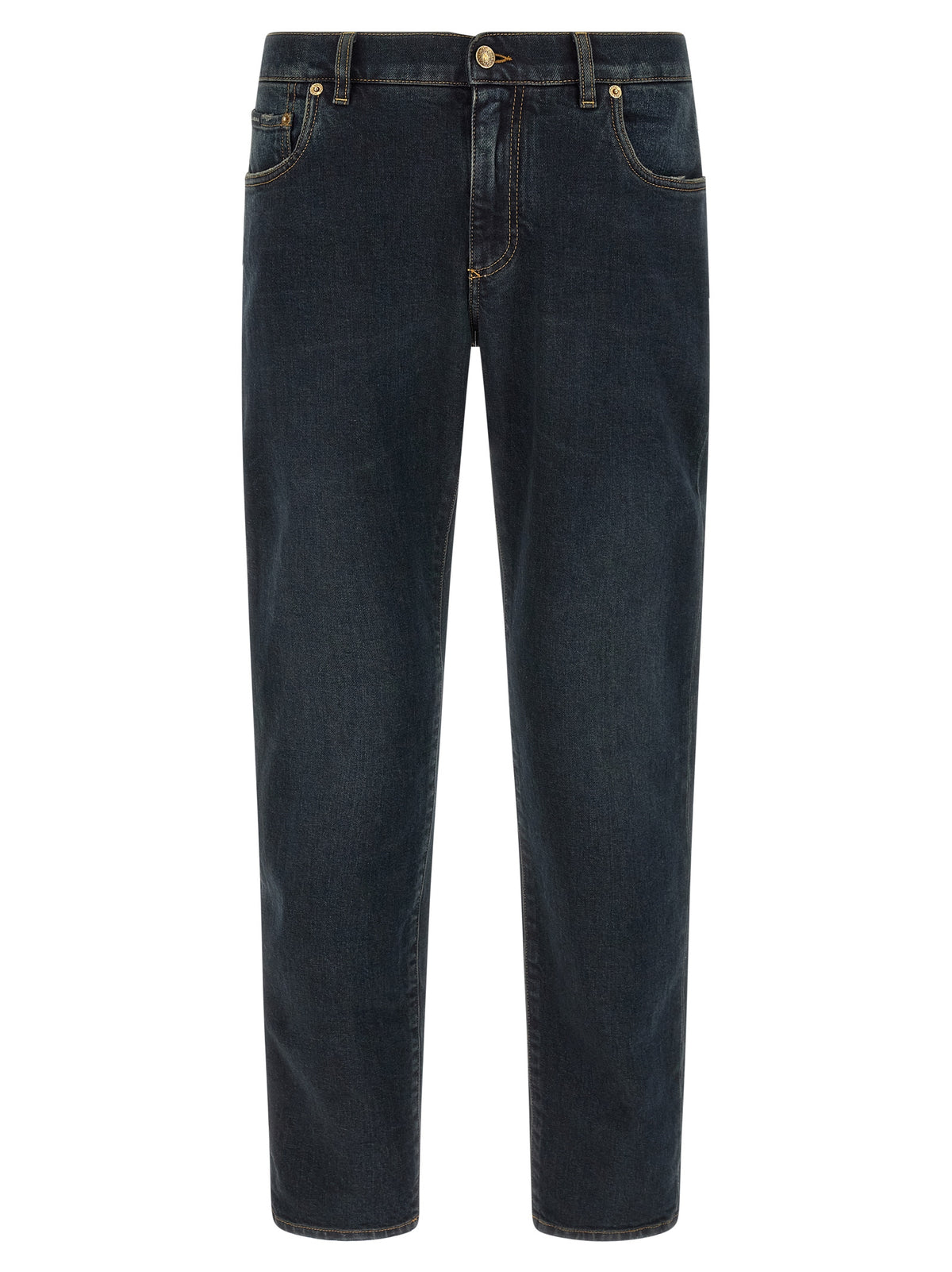 Dolce & Gabbana Blue Cotton Skinny Jeans