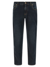 Dolce & Gabbana Blue Cotton Skinny Jeans