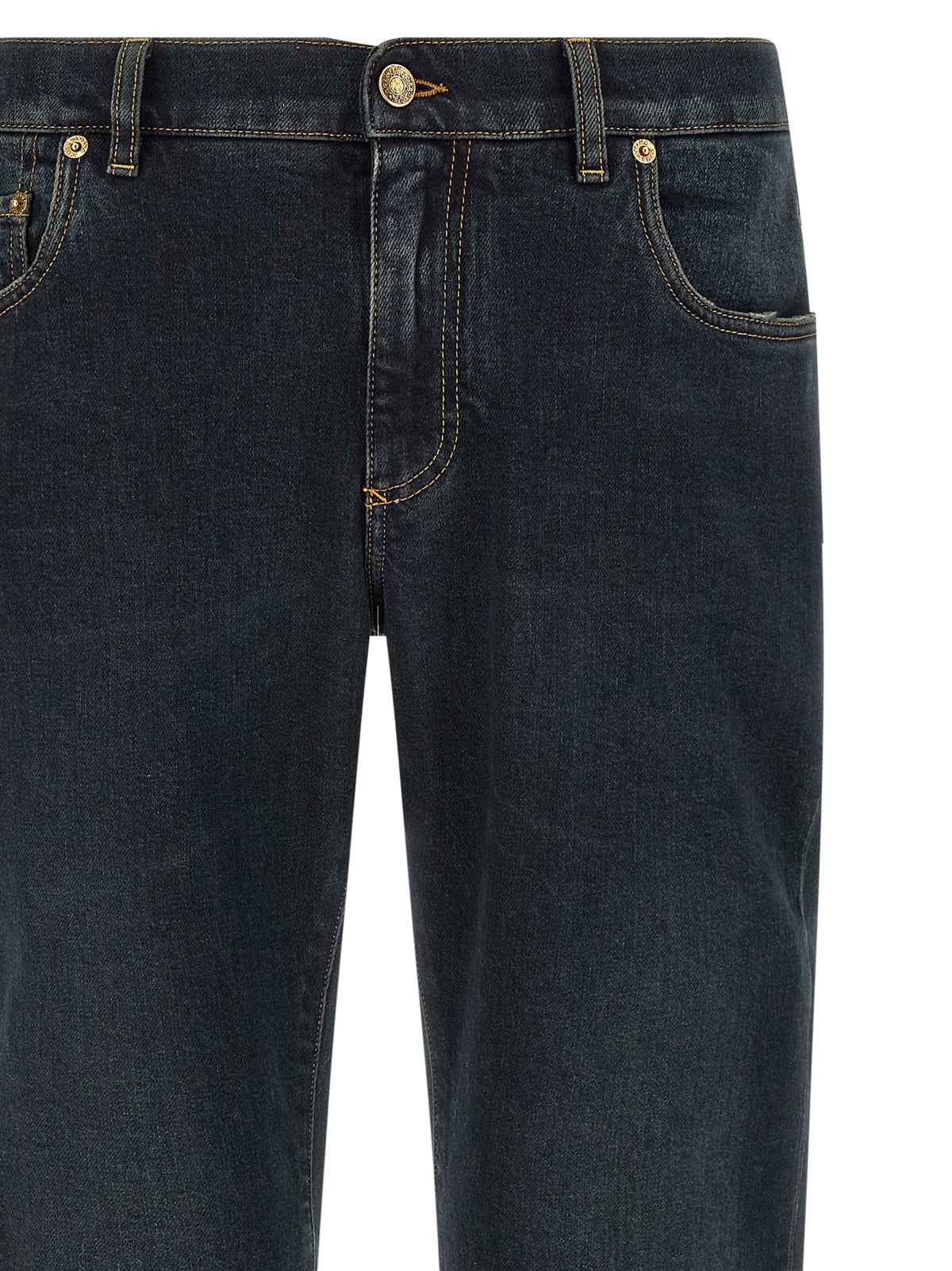 Dolce & Gabbana Blue Cotton Skinny Jeans