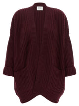BE YOU Bordeaux Cashmere Cardigan