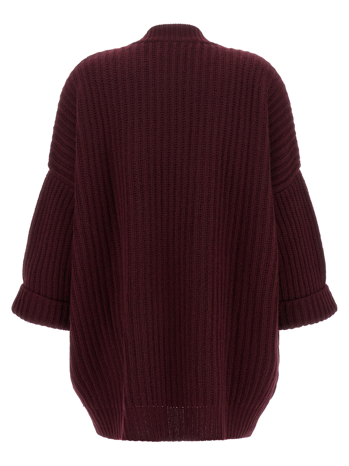 BE YOU Bordeaux Cashmere Cardigan