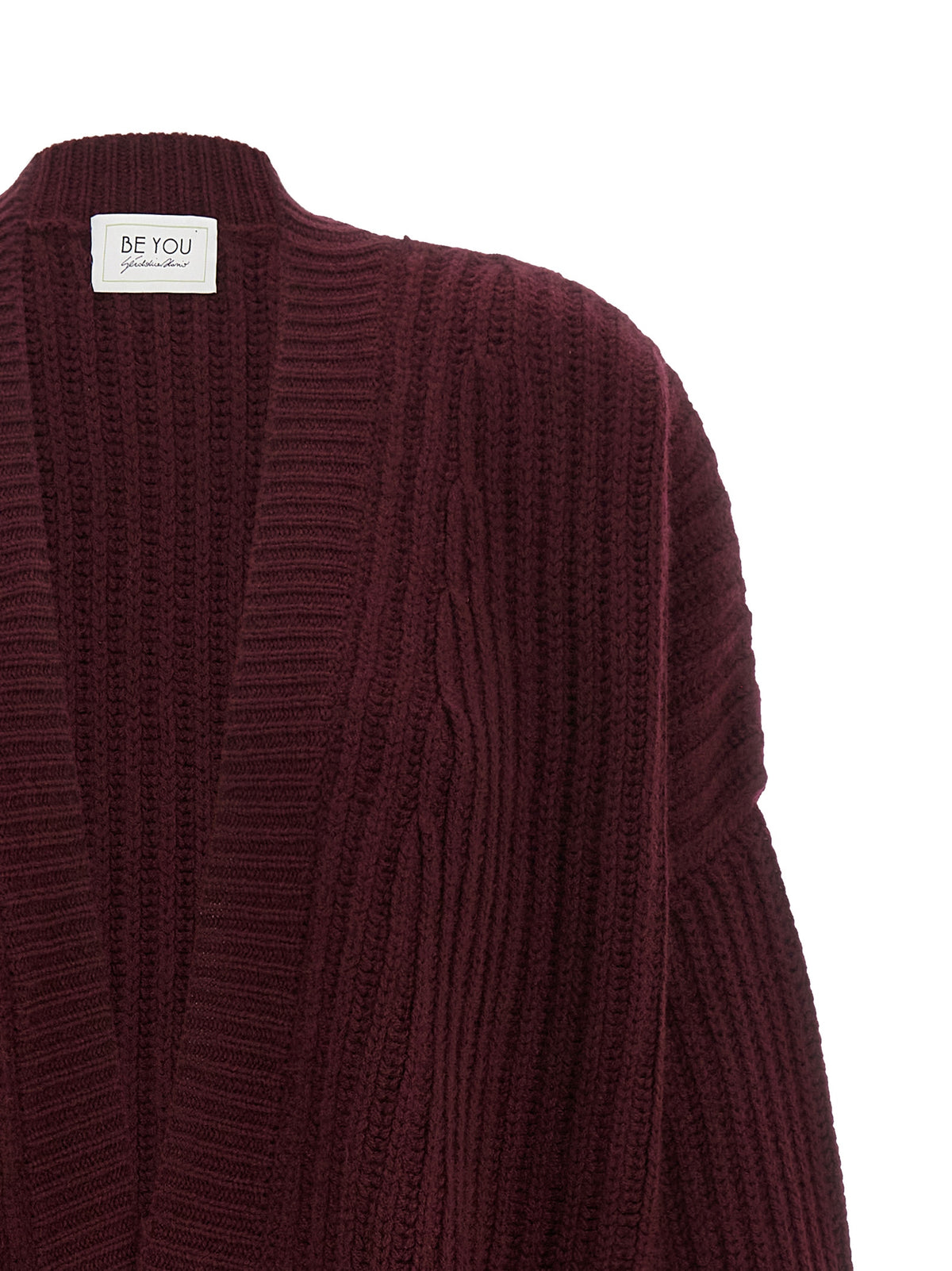 BE YOU Bordeaux Cashmere Cardigan