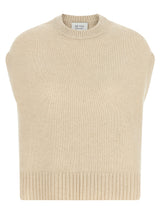 BE YOU Beige Cashmere Sleeveless Jacket