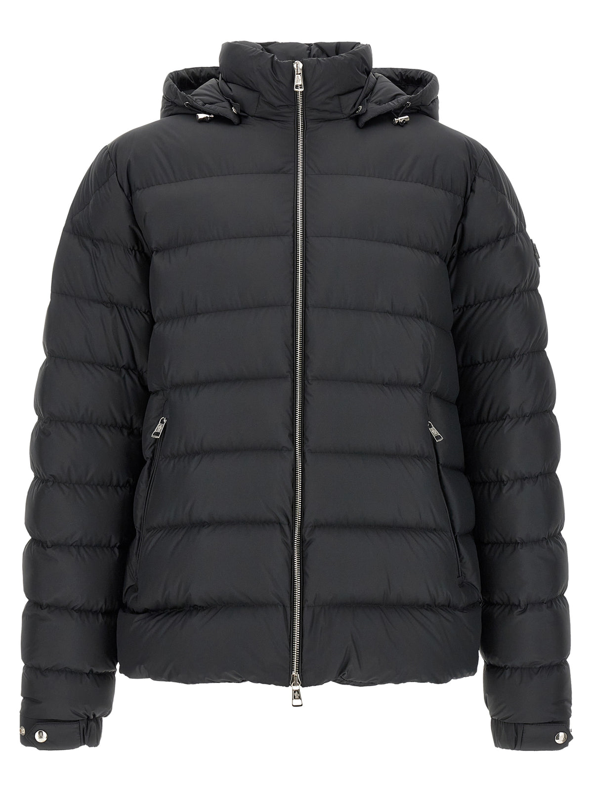 Moncler Black Polyester Full-Length Jacket