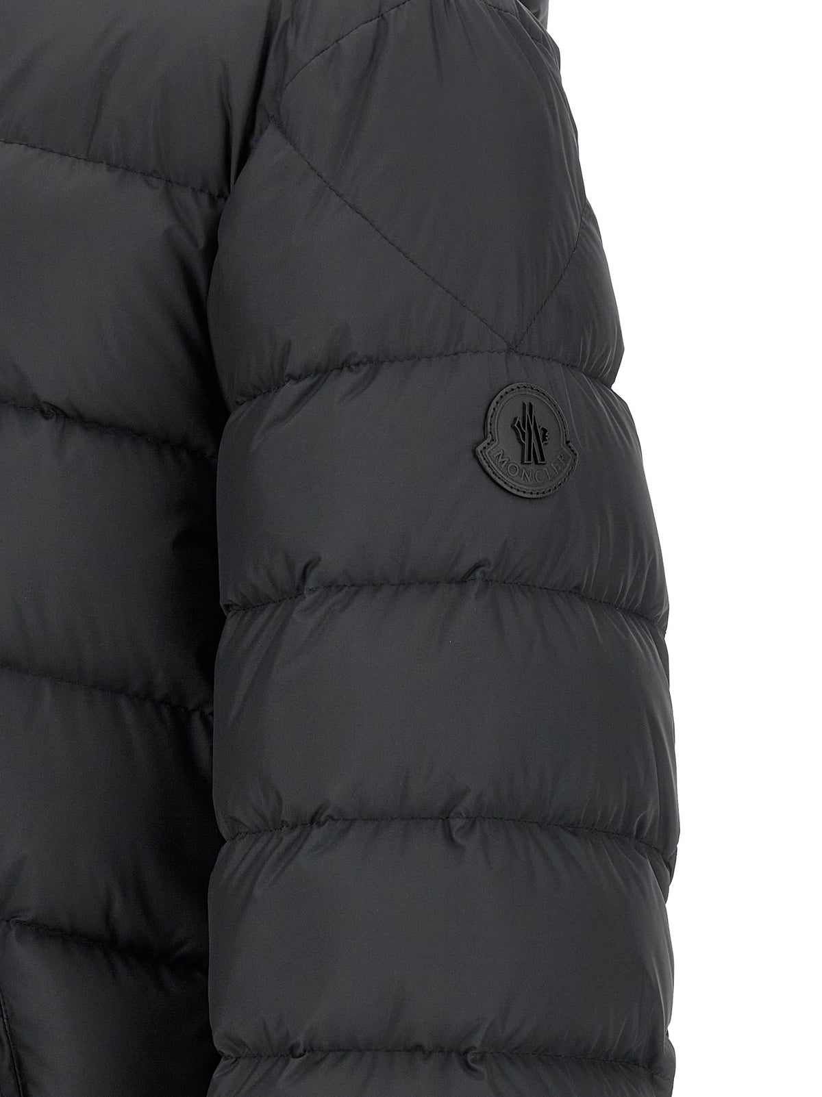 Moncler Black Polyester Full-Length Jacket