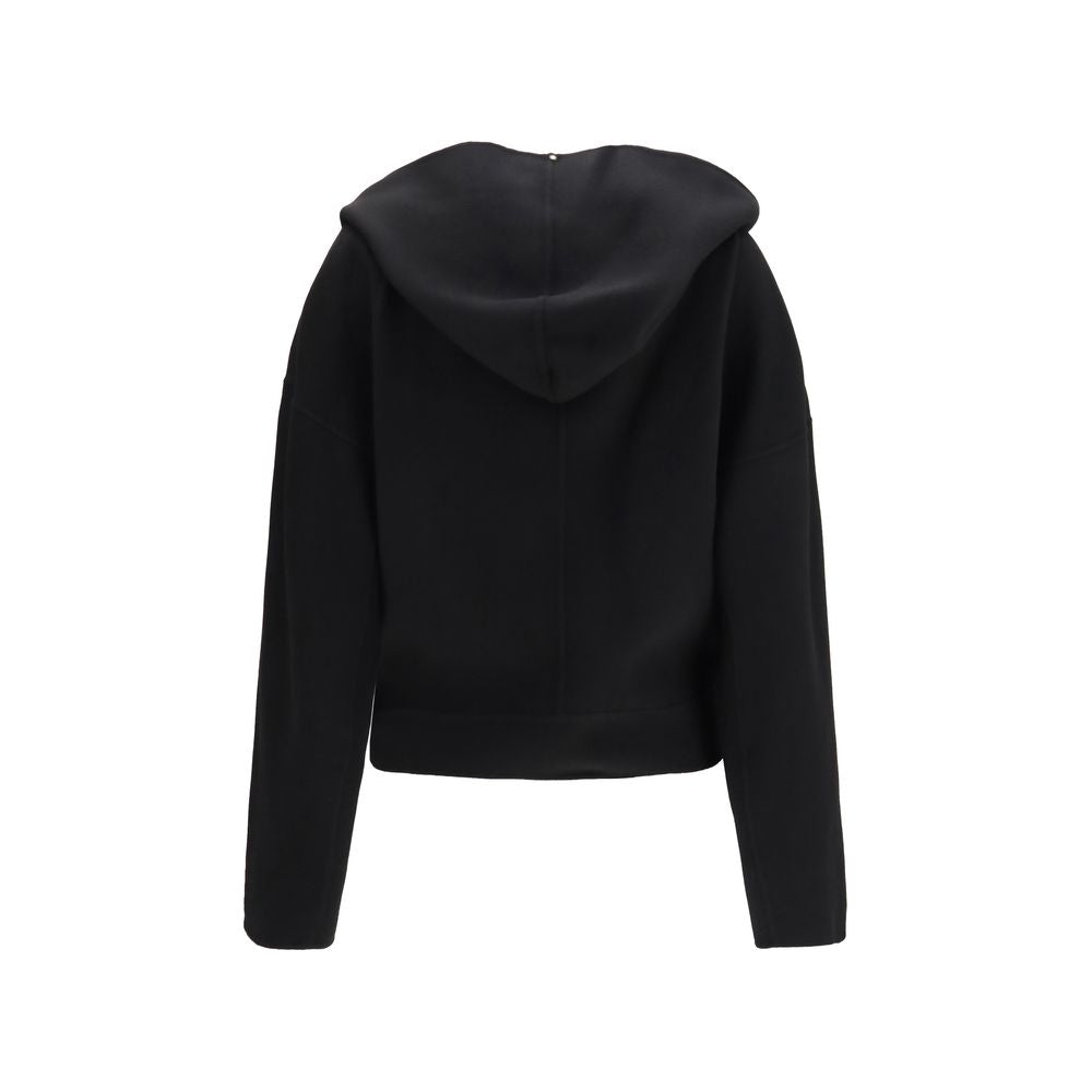 Max Mara Black Wool Oves Aries Full-Length Jacket
