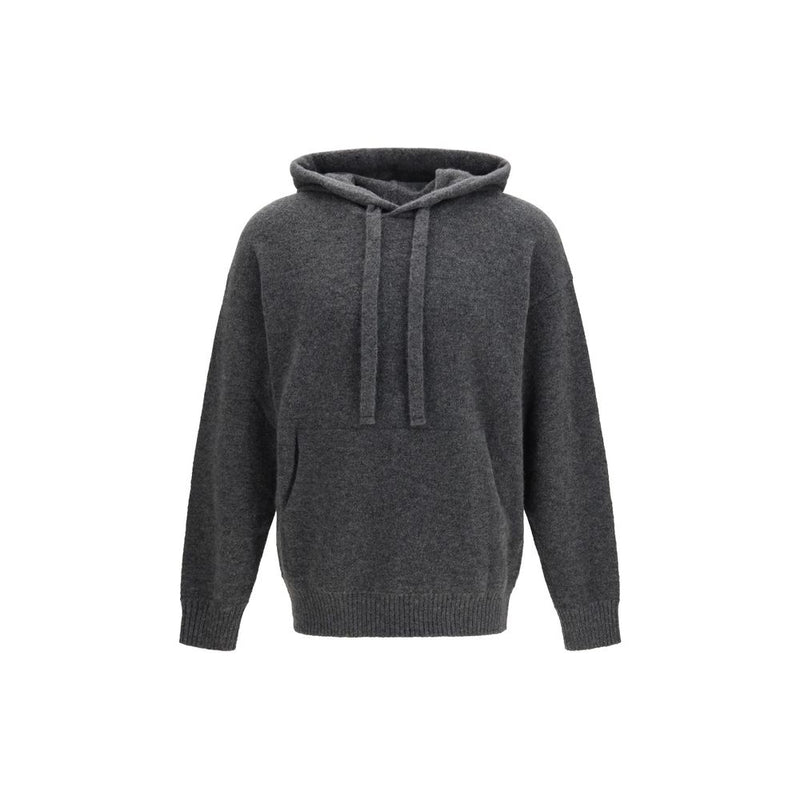 Laneus Gray Cashmere and Silk Hoodie for Men
