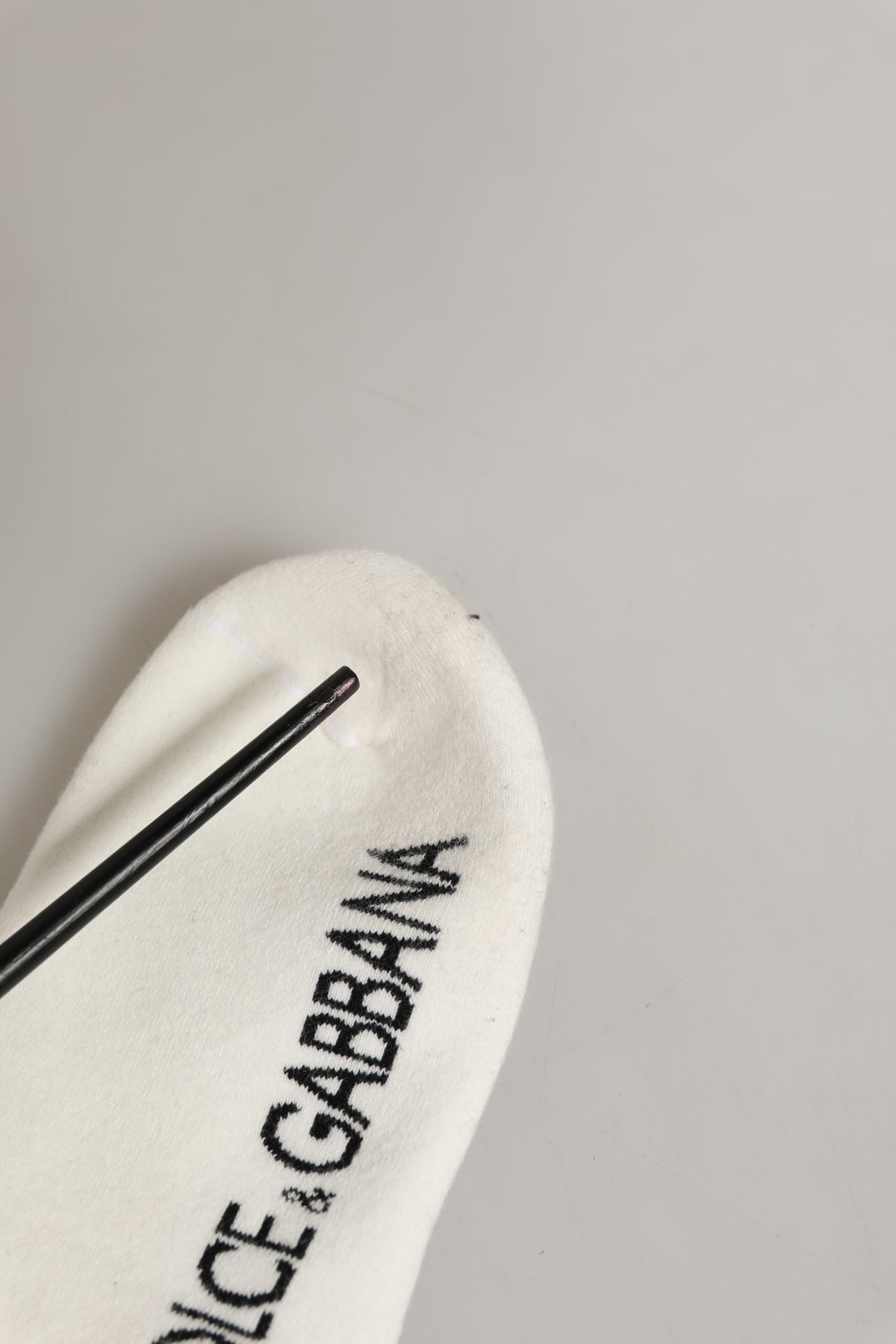 Dolce & Gabbana White Black Cotton Ankle Length DG Logo Socks