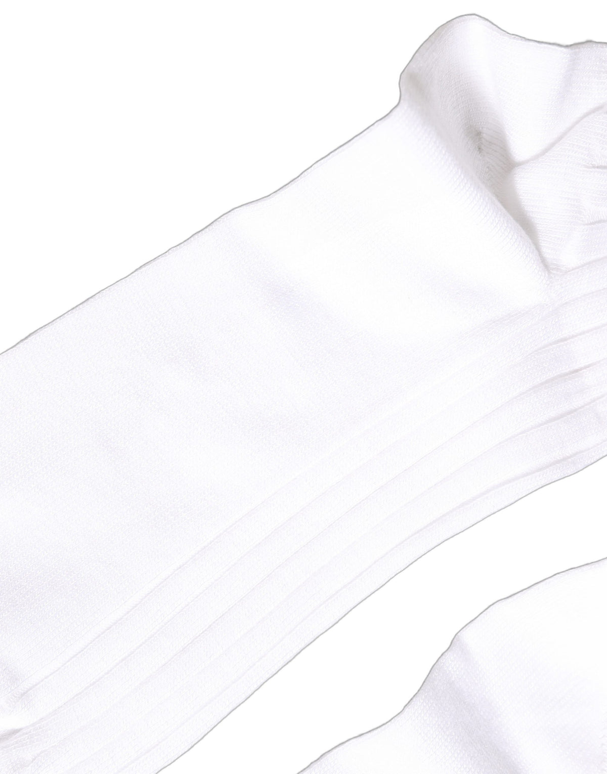 Dolce & Gabbana White Cotton Ribbed Logo Over The Calf Women Socks